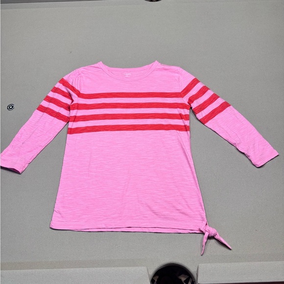 Talbots Vibrant Red and Pink Striped Tops Bundle- like new - Picture 6 of 10